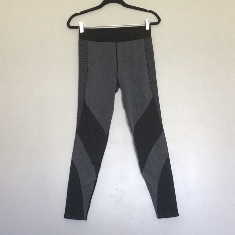 Athltc gray and black exercise leggings